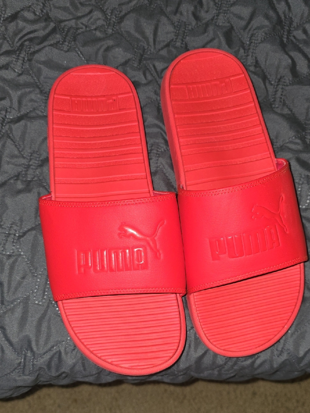 Puma Bold Red Logo Slide Sandals
